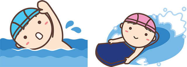 子ども水泳コース (水慣れ~4泳法習得、遠泳、学校水泳対策)